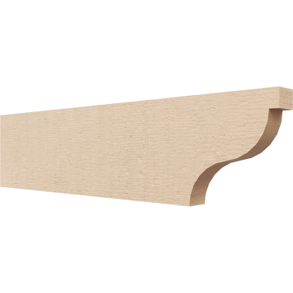 Ekena Millwork 2"W x 8"H x 32"L Garner Woodgrain TimberThane Rafter Tail, Primed Tan