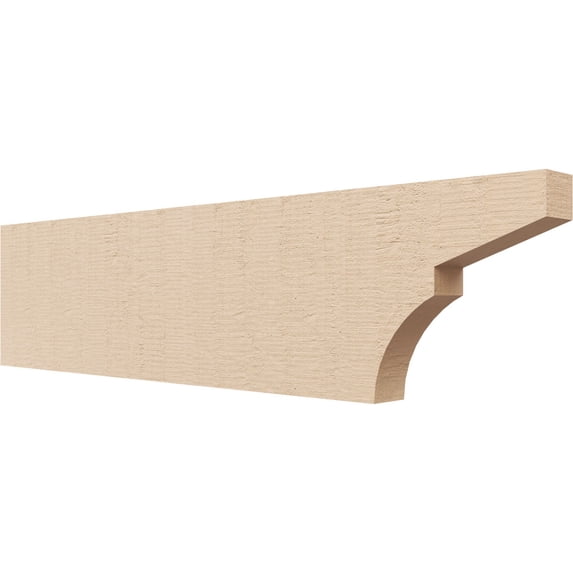 Ekena Millwork 2"W x 8"H x 32"L Monterey Woodgrain TimberThane Rafter Tail, Primed Tan
