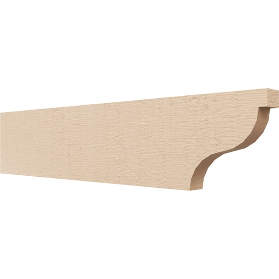Ekena Millwork 2"W x 8"H x 36"L Garner Woodgrain TimberThane Rafter Tail, Primed Tan