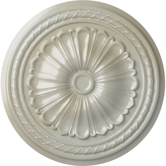Ekena Millwork 20 1/2"OD x 1 7/8"P Alexa Ceiling Medallion (Fits Canopies up to 2 7/8"), Hand-Painted Flash Blue