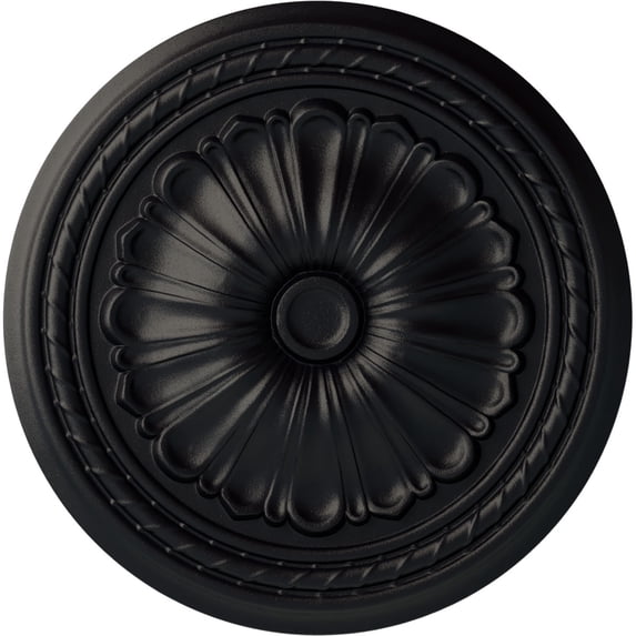 Ekena Millwork 20 1/2"OD x 1 7/8"P Alexa Ceiling Medallion (Fits Canopies up to 2 7/8"), Hand-Painted Steel Gray