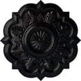 thumbnail image 1 of Ekena Millwork 20 1/4"OD x 1 1/2"P Deria Ceiling Medallion (Fits Canopies up to 6"), Hand-Painted Jet Black, 1 of 6