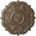 thumbnail image 1 of Ekena Millwork 20 1/4"OD x 1 1/2"P Deria Ceiling Medallion (Fits Canopies up to 6"), Hand-Painted Warm Silver, 1 of 6