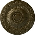 thumbnail image 1 of Ekena Millwork 20 1/4"OD x 1 1/2"P Lunel Ceiling Medallion (Fits Canopies up to 3 3/4"), Hand-Painted Brass, 1 of 6
