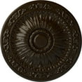 thumbnail image 1 of Ekena Millwork 20 1/4"OD x 1 1/2"P Lunel Ceiling Medallion (Fits Canopies up to 3 3/4"), Hand-Painted Bronze, 1 of 6