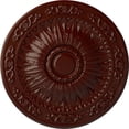 thumbnail image 1 of Ekena Millwork 20 1/4"OD x 1 1/2"P Lunel Ceiling Medallion (Fits Canopies up to 3 3/4"), Hand-Painted Brushed Mahogany, 1 of 6