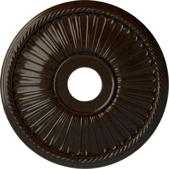 Ekena Millwork 20 1/8"OD x 3 7/8"ID x 1 7/8"P Berkshire Ceiling Medallion (Fits Canopies up to 6 3/8"), Hand-Painted Bronze