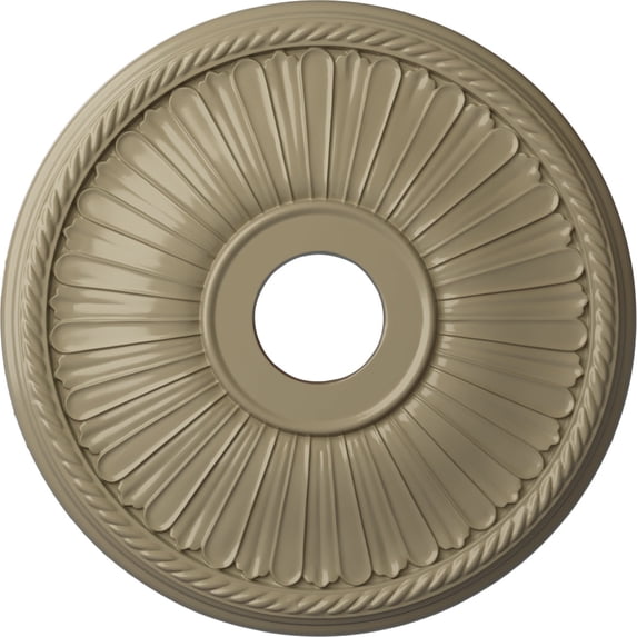 Ekena Millwork 20 1/8"OD x 3 7/8"ID x 1 7/8"P Berkshire Ceiling Medallion (Fits Canopies up to 6 3/8"), Hand-Painted Gobi Desert