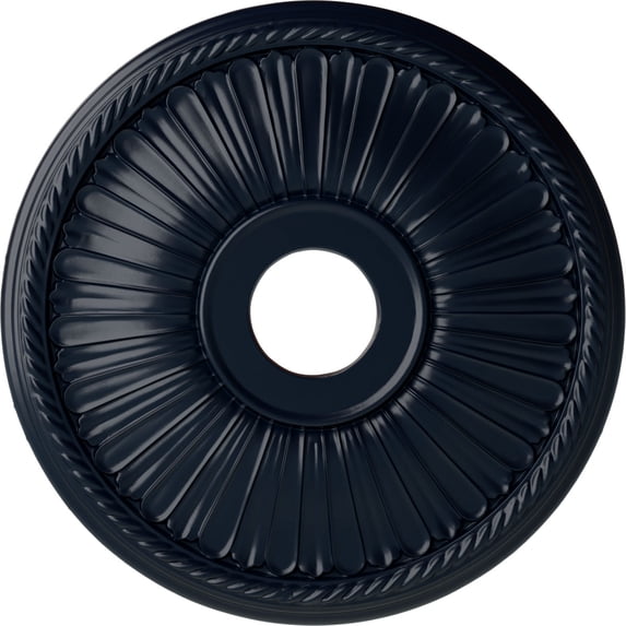 Ekena Millwork 20 1/8"OD x 3 7/8"ID x 1 7/8"P Berkshire Ceiling Medallion (Fits Canopies up to 6 3/8"), Hand-Painted Midnight Dream