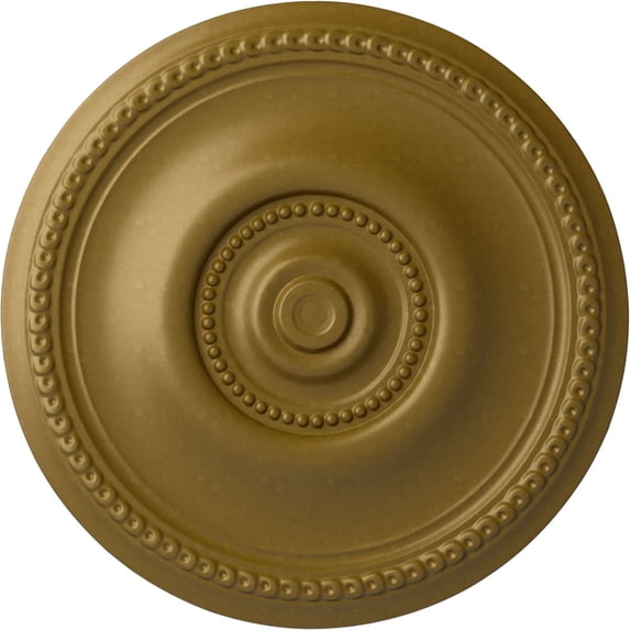 Ekena Millwork 20 5/8"OD x 1 3/8"P Raynor Ceiling Medallion (Fits Canopies up to 6"), Hand-Painted Gold