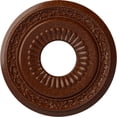 thumbnail image 1 of Ekena Millwork 20 5/8"OD x 6 1/4"ID x 1 3/8"P Lauren Ceiling Medallion (Fits Canopies up to 6 1/4"), Hand-Painted Burnished Mahogany Crackle, 1 of 6