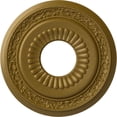 thumbnail image 1 of Ekena Millwork 20 5/8"OD x 6 1/4"ID x 1 3/8"P Lauren Ceiling Medallion (Fits Canopies up to 6 1/4"), Hand-Painted Gold, 1 of 6