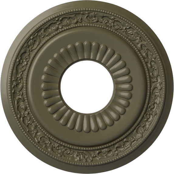Ekena Millwork 20 5/8"OD x 6 1/4"ID x 1 3/8"P Lauren Ceiling Medallion (Fits Canopies up to 6 1/4"), Hand-Painted Painted Turtle
