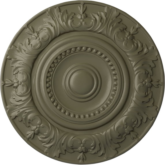 Ekena Millwork 20 7/8"OD x 1 1/4"P Biddix Ceiling Medallion (Fits Canopies up to 7 1/2"), Hand-Painted Spartan Stone