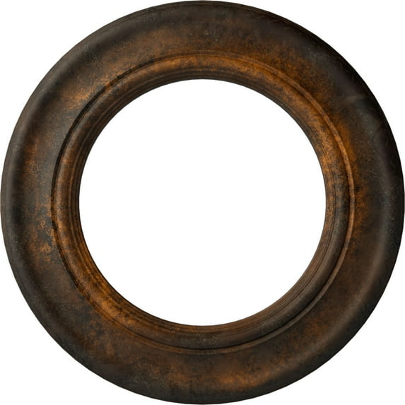 Ekena Millwork 20 7/8"OD x 12 7/8"ID x 1"P Holmdel Ceiling Medallion (Fits Canopies up to 12 7/8"), Hand-Painted Rust
