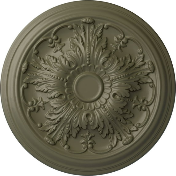 Ekena Millwork 20"OD x 1 1/2"P Damon Ceiling Medallion (Fits Canopies up to 3 3/8"), Hand-Painted Spartan Stone