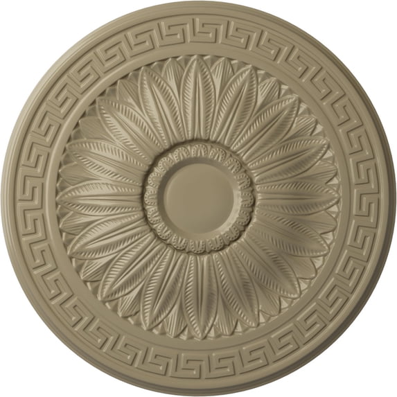 Ekena Millwork 20"OD x 1 3/8"P Randee Ceiling Medallion (Fits Canopies up to 3 7/8"), Hand-Painted Gobi Desert