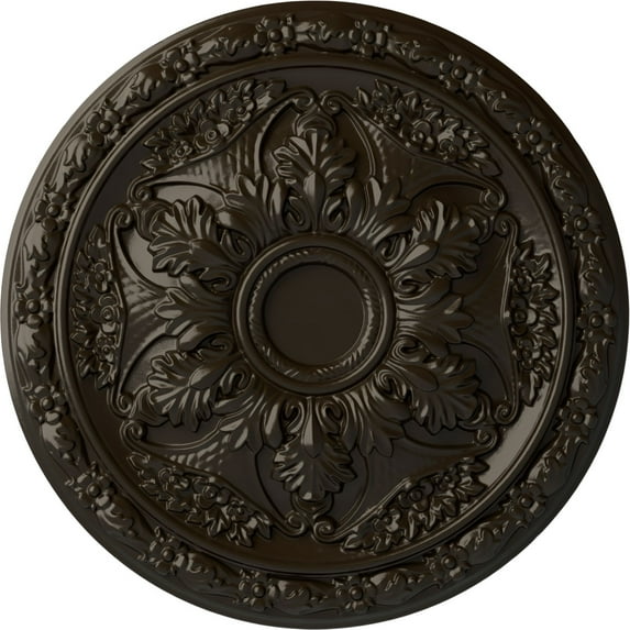 Ekena Millwork 20"OD x 1 5/8"P Baile Ceiling Medallion (Fits Canopies up to 3 1/4"), Hand-Painted Stone Hearth