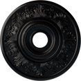thumbnail image 1 of Ekena Millwork 20"OD x 3 1/2"ID x 1 1/2"P Vienna Ceiling Medallion (Fits Canopies up to 6 1/2"), Hand-Painted Jet Black, 1 of 6