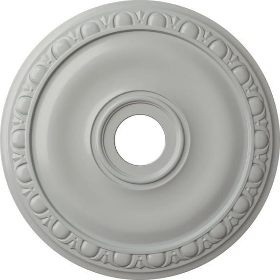 Ekena Millwork 20"OD x 3 5/8"ID x 1"P Jackson Ceiling Medallion (Fits Canopies up to 5 1/8"), Hand-Painted Frost