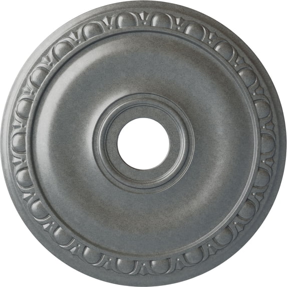 Ekena Millwork 20"OD x 3 5/8"ID x 1"P Jackson Ceiling Medallion (Fits Canopies up to 5 1/8"), Hand-Painted Platinum