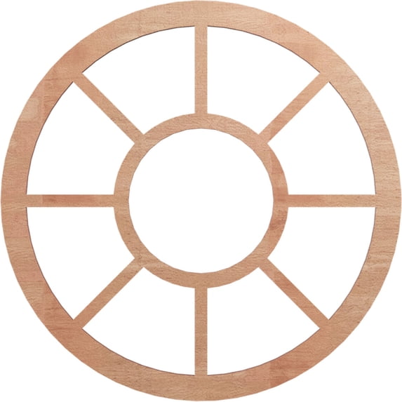 Ekena Millwork 20"OD x 7 1/4"ID x 1/4"T Grace Wood Fretwork Pierced Ceiling Medallion, Cherry
