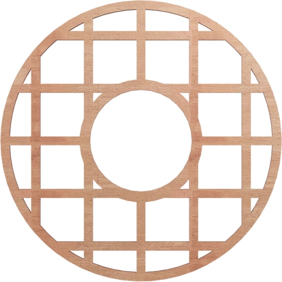 Ekena Millwork 20"OD x 7 1/4"ID x 1/4"T O'Neal Wood Fretwork Pierced Ceiling Medallion, Cherry