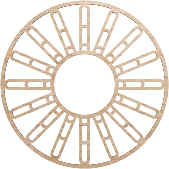 Ekena Millwork 20"OD x 7 1/4"ID x 3/8"T Hale Wood Fretwork Pierced Ceiling Medallion, Alder