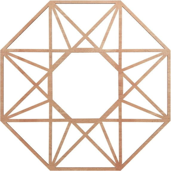 Ekena Millwork 20"OD x 7 3/4"ID x 3/8"T Guardian Wood Fretwork Pierced Ceiling Medallion, Cherry