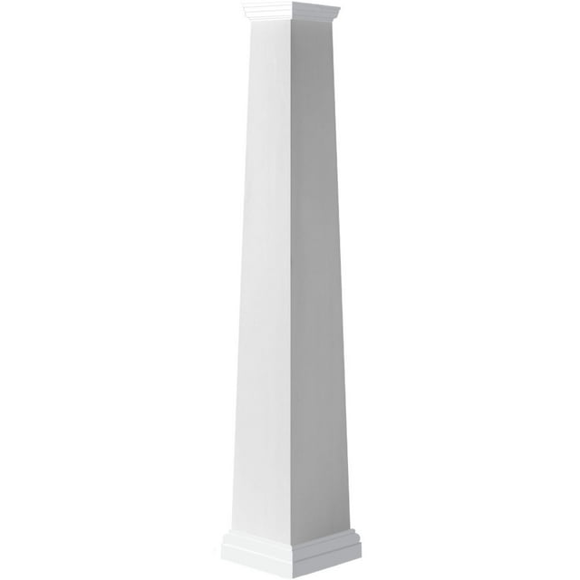 Ekena Millwork 20"W x 05'H Craftsman Classic Square Tapered, Smooth Column, Tuscan Capital & Tuscan Base