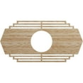 thumbnail image 1 of Ekena Millwork 20"W x 10"H x 5 1/4"ID x 1/4"T Chrysler Wood Fretwork Pierced Ceiling Medallion, Red Oak, 1 of 3