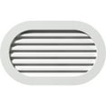 thumbnail image 1 of Ekena Millwork 20"W x 16"H Horizontal Round Ended (25"W x 21"H Frame Size) Functional, PVC Gable Vent with 1" x 4" Flat Trim Frame, 1 of 14