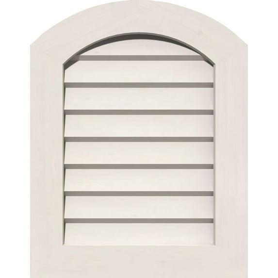 Ekena Millwork 20"W x 30"H Horizontal Peaked Gable Vent (25"W x 35"H Frame Size): Unfinished, Non-Functional, PVC Gable Vent w/ 1" x 4" Flat Trim Frame