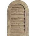 thumbnail image 1 of Ekena Millwork 20"W x 42"H Timberthane Sandblasted Round Top Faux Wood Non-Functional Gable Vent, Primed Tan, 1 of 5
