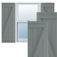 thumbnail image 1 of Ekena Millwork 21 1/2"W x 38"H True Fit PVC Four Board Joined Board-n-Batten Shutters w/Z-Bar, Ocean Swell (Per Pair - Hardware Not Included), 1 of 8