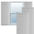 thumbnail image 1 of Ekena Millwork 21 1/2"W x 56"H True Fit PVC Four Board Joined Board-n-Batten Shutters, Primed (Per Pair - Hardware Not Included), 1 of 9
