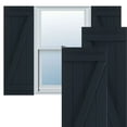 thumbnail image 1 of Ekena Millwork 21 1/2"W x 63"H True Fit PVC Four Board Joined Board-n-Batten Shutters w/Z-Bar, Starless Night Blue (Per Pair - Hardware Not Included), 1 of 8
