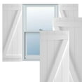 thumbnail image 1 of Ekena Millwork 21 1/2"W x 76"H True Fit PVC Four Board Joined Board-n-Batten Shutters w/Z-Bar, Unfinished (Per Pair - Hardware Not Included), 1 of 8