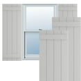 thumbnail image 1 of Ekena Millwork 21 1/2"W x 78"H True Fit PVC Four Board Joined Board-n-Batten Shutters, Hailstorm Gray (Per Pair - Hardware Not Included), 1 of 9