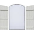 thumbnail image 1 of Ekena Millwork 21 1/2"W x 88"H, Rough Cedar (80 5/8" Low Side) Timberthane Faux Rustic Four Board Joined Board-n-Batten Faux Wood Shutters w/Elliptical Arch Top, Rough Cedar (Per Pair), 1 of 9