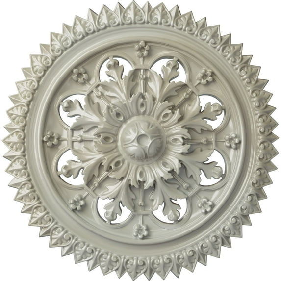 Ekena Millwork 21 5/8"OD x 2 1/2"P York Ceiling Medallion (Fits Canopies up to 3 5/8"), Hand-Painted Flash Blue