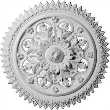 Ekena Millwork 21 5/8"OD x 2 1/2"P York Ceiling Medallion (Fits Canopies up to 3 5/8")