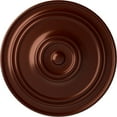 thumbnail image 1 of Ekena Millwork 21 7/8"OD x 2 3/8"P Classic Ceiling Medallion (For Canopies up to 5 1/2"), Hand-Painted Antique Copper, 1 of 5