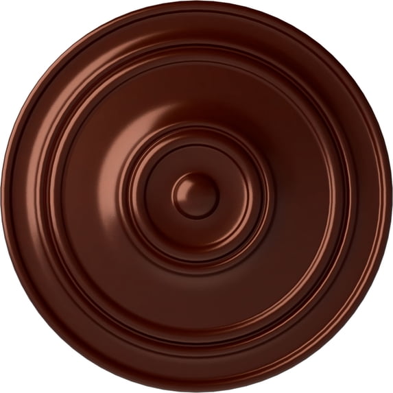 Ekena Millwork 21 7/8"OD x 2 3/8"P Classic Ceiling Medallion (For Canopies up to 5 1/2"), Hand-Painted Antique Copper