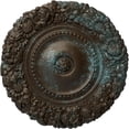 thumbnail image 1 of Ekena Millwork 21"OD x 2"P Marseille Ceiling Medallion (Fits Canopies up to 7 3/8"), Hand-Painted Bronze Blue Patina, 1 of 6