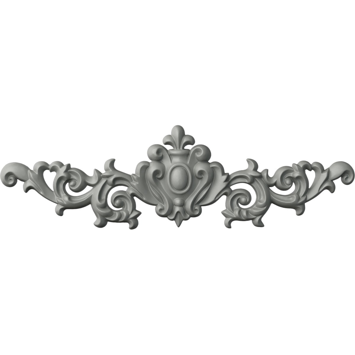 Ekena Millwork 22 1/2"W x 6 3/4"H x 1 1/8"P Marcella Large Leaf with Scrolls Onlay