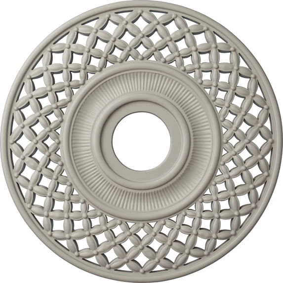 Ekena Millwork 22 1/4"OD x 4 3/4"ID x 1 1/4"P Robin Ceiling Medallion (Fits Canopies up to 6 1/4"), Hand-Painted Pot of Cream