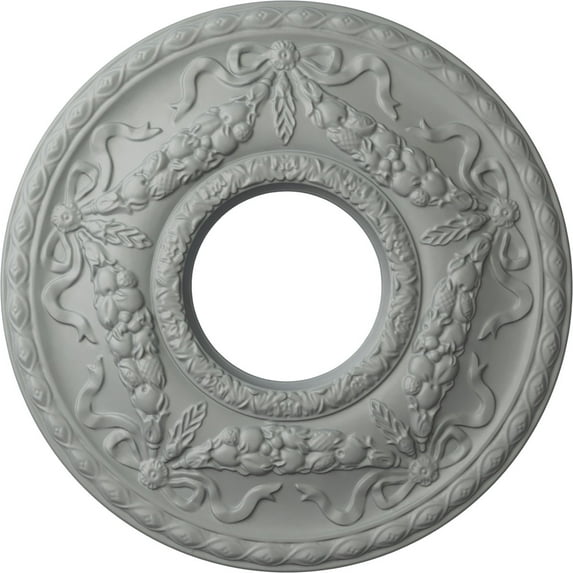 Ekena Millwork 22 1/8"OD x 7 1/4"ID x 1 3/4"P Hurley Ceiling Medallion (Fits Canopies up to 7 1/4")