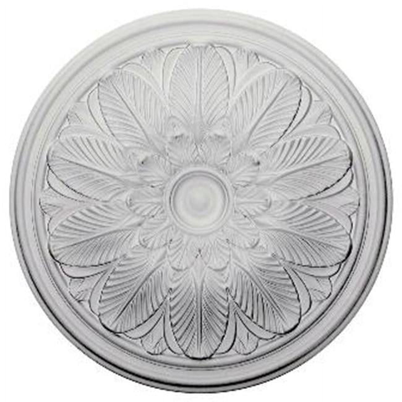 Bordeaux Primed White Polyurethane Ceiling Medallion, 22.63" Diameter