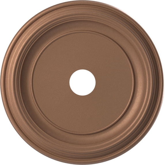 Ekena Millwork 22"OD x 3 1/2"ID x 1 1/2"P Traditional Thermoformed PVC Ceiling Medallion (Fits Canopies up to 13 1/2"), Aged Copper